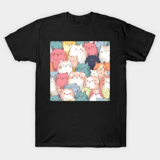 Feline Fantasy: Cute Anime Cats Galore T-Shirt